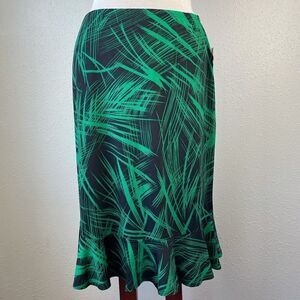 NWT Passports Green & Black Stretch Skirt Size S
